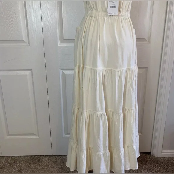 NWT Free people “Catch The Breeze” midi/maxi Dress in ivory, size med (runs big) - Picture 13 of 15